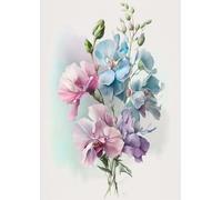 1000 Pieces Puzzles for Adults - Botanical Style Sage Flower Bouquet Unique Artwork, Brain Challenge, Great for Relaxation and Display for Puzzle Lover