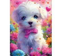 1000 Pieces Puzzles for Adults - Bow Tie Dog Jigsaw Puzzle, Challenging and Daring to Try, DIY Family Entertainment Interactive Fun Gift