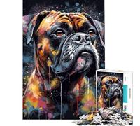 1000 Pieces Puzzles for Adults Boxer Painting Jigsaw Puzzle Brain Teaser Game Analysis And Logic Unique Gifts for Birthday And Christmas (Size 50x75cm)