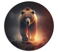 1000 Pieces Puzzles for Adults Brown Bear 1000 Piece Round Jigsaw Puzzle Ideal And Home Decor 67.5x67.5cm