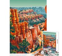 1000 Pieces Puzzles for Adults Bryce Canyon Nature Art Fun Family Connection Activity Memorable Christmas Giftsing Option (38x26cm)