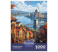 1000 Pieces Puzzles for Adults Budapest in Autumn Puzzles for Adults Toy Wall Decor Wall Decoration Parent-child Interaction 52x38cm/1000pcs