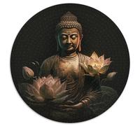 1000 Pieces Puzzles for Adults Buddha 1000 Pieces Round Puzzles for Adults for Teenager & Families, Perfect DIY Decor & Brain-Teasing Challenge 67.5x67.5cm