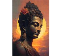 1000 Pieces Puzzles for Adults - Buddha Jigsaw Puzzle Children and Adolescents Educational Training Decompression Resistant Difficult Play Games