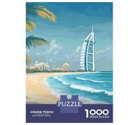 1000 Pieces Puzzles for Adults Burj Al Arab Dubai Jigsaw for Adults Family Games Difficult Challenge Unique Gifts for Birthday And Christmas 52x38cm/1000pcs