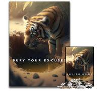 1000 Pieces Puzzles for Adults Bury Your Excuses cardboard Jigsaw Puzzles for Teenager & Families, Perfect DIY Decor & Brain-Teasing Challenge 26X38CM/10.23x14.96inch