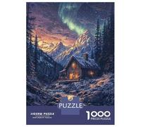 1000 Pieces Puzzles for Adults Cabin in The Snow Mountains Adult Puzzles Brain Teaser Game Enhance Memory Unique Gifts for Birthday And Christmas 38x26cm/1000pcs