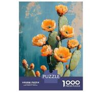 1000 Pieces Puzzles for Adults Cactus Blossom in A Desert Painting Puzzle for Adults Toy Wall Decor Analysis And Logic Unique Gifts for Birthday And Christmas 38x26cm/1000pcs
