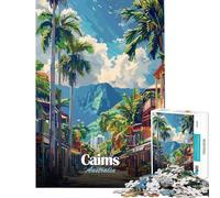 1000 Pieces Puzzles for Adults Cairns Australia Travel Poster Relaxing Games for Educational Game Challenge Toy Secret Santa Gifts Analysis And Logic (size 38x26cm)