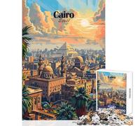 1000 Pieces Puzzles for Adults Cairo Cityscape Fun Family Connection Activity Memorable Christmas Giftsing Option (50x75cm)