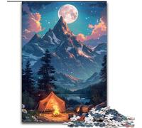 1000 Pieces Puzzles for Adults Camping in The Wild Made of Wood, Perfect Christmas & New Year Gift, 50x75cm for Family Interactive Game