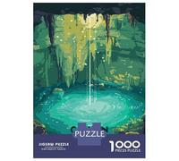 1000 Pieces Puzzles for Adults Cancun Cenote Dive Teenager Puzzles Brain Teaser Game Home Decoration for Is Ideal As A Gift 38x26cm/1000pcs