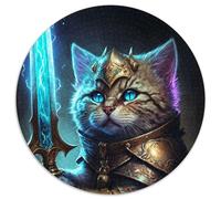 1000 Pieces Puzzles for Adults Cat Holding First Mythic Impossible Jigsaw Puzzles for Adults Perfect for Family Fun on Holidays 67.5x67.5cm