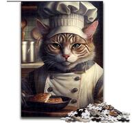 1000 Pieces Puzzles for Adults Chef Cat Jigsaw Puzzle Made of cardboard, Ideal for And Family Fun for Holidays, Birthdays 1000pcs(26x38cm)