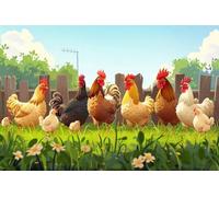 1000 Pieces Puzzles for Adults - Chickens in the Fence Puzzle Family Game Adult Decompression Child Education Gift for Intellective Educational Game,Gift