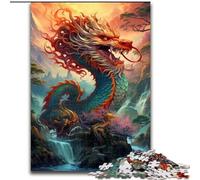 1000 Pieces Puzzles for Adults Chinese Dragon Made of Wood, Gift for Men And Women, Daily & Special Occasion 50x75cm Engaging Family Game Night Activity