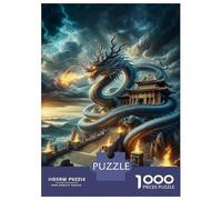 1000 Pieces Puzzles for Adults Chinese Dragon Wall Scroll Puzzle for Adults Toy Wall Decor Analysis And Logic Unique Gifts for Birthday And Christmas 52x38cm/1000pcs