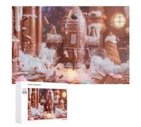 1000 Pieces Puzzles for Adults - Chocolate Factory in 3D Cartoon Style Funny Boxed Puzzles,Challenging and Relaxing Gifts Idea for Puzzle Enthusiasts