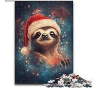 1000 Pieces Puzzles for Adults Christmas Sloth 1000 Pieces Puzzles for Adults Family Interaction & Fun Gift, Vibrant Abstract Design 26X38CM