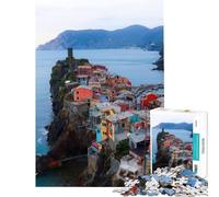 1000 Pieces Puzzles for Adults Cinque Terre Relaxing Games for Educational Game Challenge Toy Secret Santa Gifts Analysis And Logic (size 38x26cm)