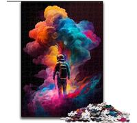 1000 Pieces Puzzles for Adults Color Astronaut Made of Wood, Gift for Men And Women, Daily & Special Occasion 50x75cm Engaging Family Game Night Activity