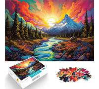 1000 Pieces Puzzles for Adults Colored Glacier National Park Decompressing Intellectual Educational Toy 26x38cm Great Gifts for Christmas