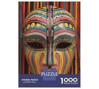 1000 Pieces Puzzles for Adults Colorful African Mask Jigsaw for Adults Family Games Difficult Challenge Unique Gifts for Birthday And Christmas 38x26cm/1000pcs