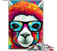 1000 Pieces Puzzles for Adults Colorful Alpacas Jigsaw Puzzles 1000 Pieces for Adults Challenging Brain Teaser for Teenager, Family Game Night Fun (Szie 50x75cm)