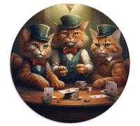 1000 Pieces Puzzles for Adults Colorful Art Cat Difficult Puzzles for Adults Family Interaction & Brain Challenge,Family Activity Challenge (67.5x67.5cm)