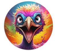 1000 Pieces Puzzles for Adults Colorful Art Ostrich Jigsaw Puzzles for Adults Family Interaction & Fun Gift,Vibrant Abstract Design 67.5x67.5 cm