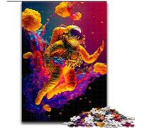 1000 Pieces Puzzles for Adults Colorful Astronaut Made of Wood, Perfect Christmas & New Year Gift, 50x75cm for Family Interactive Game
