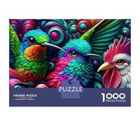 1000 Pieces Puzzles for Adults Colorful Birds Artwork Jigsaw Puzzle Hands-on Game Home Decoration Unique Gifts for Birthday And Christmas 70x50cm/1000pcs