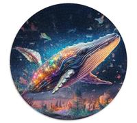 1000 Pieces Puzzles for Adults Colorful Blue Whale 1000 Piece Round Jigsaw Puzzle Ideal And Home Decor (67.5x67.5cm)