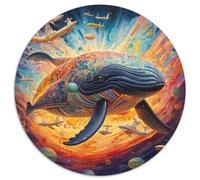 1000 Pieces Puzzles for Adults Colorful Blue Whale Jigsaw Puzzles for Adults Challenging DIY Art for Enthusiasts, for Relaxation (67.5x67.5cm)