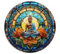 1000 Pieces Puzzles for Adults Colorful Buddha Round Puzzles Home Activity for Holidays,Birthdays,and Family Game Nights (67.5x67.5cm)