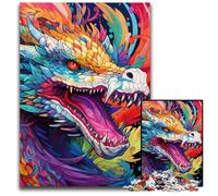 1000 Pieces Puzzles for Adults Colorful Chinese Dragon Puzzles for Adults Brain Teaser Game for Teenagers, Perfect 26X38CM/10.23x14.96inch