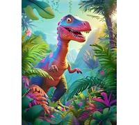 1000 Pieces Puzzles for Adults - Colorful Dino in Lush Jungle Dinosaur Fantasy Puzzle with Stunning Artwork - for Lasting Fun and Display - Challenging Brain Exercise, for Puzzle Lovers