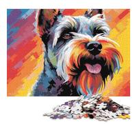 1000 Pieces Puzzles for Adults Colorful Dog Portrait Square Puzzle for Adults & Paper Puzzles Home Decor 38x26cm/1000pcs