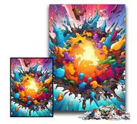 1000 Pieces Puzzles for Adults Colorful Explosion cardboard Puzzles Size 26x38cm for Teenagers & Teens, Ideal Birthday