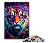 1000 Pieces Puzzles for Adults Colorful Fantasy Tiger Wooden Jigsaw for Adults And Kids Stress Relief Tool 1000 PCS(75x50cm)