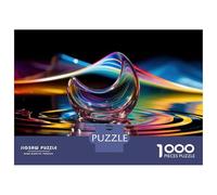 1000 Pieces Puzzles for Adults Colorful Glass Sculpture Art Jigsaws for Adults Relax Games Enhance Memory Unique Gifts for Birthday And Christmas 52x38cm/1000pcs