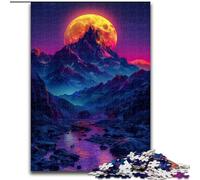 1000 Pieces Puzzles for Adults Colorful Mountains at Night Jigsaw Puzzles for Adults 1000 Piece Making It A Great Gift for Family Fun (Size 50x75cm)