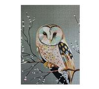 1000 Pieces Puzzles for Adults - Colorful Owl Perched On A Branch of A Tree Stress Relief Puzzle, Family Entertainment, Relaxation and Leisure, Collectible Decoration Puzzle