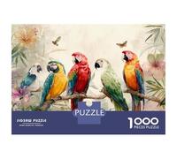 1000 Pieces Puzzles for Adults Colorful Parrots in Nature Jigsaw Puzzle Hands-on Game Home Decoration Unique Gifts for Birthday And Christmas 38x26cm/1000pcs