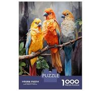 1000 Pieces Puzzles for Adults Colorful Parrots on Branch Adult Puzzles Brain Teaser Game Enhance Memory Unique Gifts for Birthday And Christmas 38x26cm/1000pcs