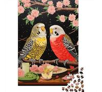 1000 Pieces Puzzles for Adults Colorful Parrots with Flowers-2 Jigsaw Puzzle Hands-on Game Home Decoration Unique Gifts for Birthday And Christmas 38x26cm/1000pcs