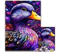 1000 Pieces Puzzles for Adults Colorful Purple Duck Puzzles for Adults Brain Teaser Game for Teenagers, Perfect 50x75CM/19.68x29.52inch