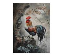 1000 Pieces Puzzles for Adults - Colorful Rooster Sitting On A Tree Branch Funny Puzzle,Suitable for All Puzzle Toy Enthusiasts, Educational Art Collectibles