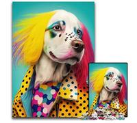 1000 Pieces Puzzles for Adults Colorful s Fashion Dog Jigsaw Puzzles for Mother'S Day Birthdays Christmas 1000 PCS(38x26cm)