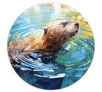1000 Pieces Puzzles for Adults Colorful Seal 1000 Pieces Round Puzzles for Adults for Teenager & Families, Perfect DIY Decor & Brain-Teasing Challenge (67.5x67.5cm)